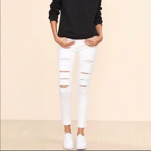white distressed jeans